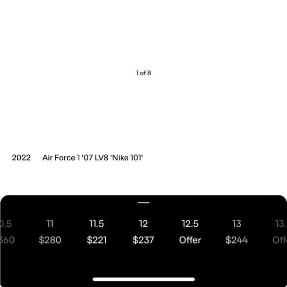 Air Force 1 ‘07 LV8 - Nike 101 - worn ONCE - Picture 5 of 14